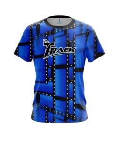 Track Movie Reel Blue CoolWick Bowling Jersey