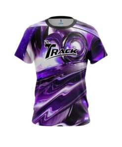 Track Purple Futuristic Plasma Waves CoolWick Bowling Jersey