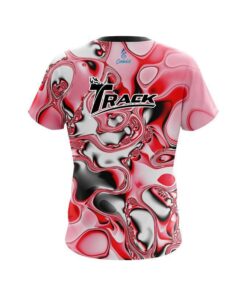 Alternative view of Track Red And White Liquid Canvas CoolWick Bowling Jersey