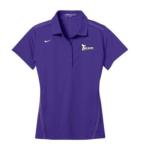 Track Purple Nike Ladies Coolwick Dri-Fit Sport Swoosh Pique Polo