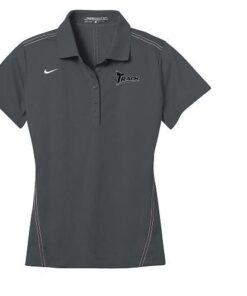 Track Flint Grey Nike Ladies Coolwick Dri-Fit Sport Swoosh Pique Polo