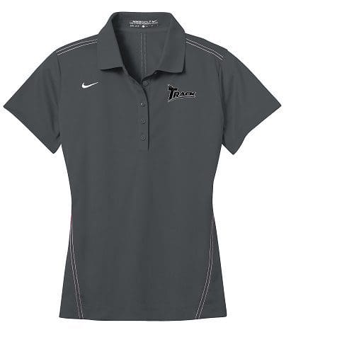 Track Flint Grey Nike Ladies Coolwick Dri-Fit Sport Swoosh Pique Polo