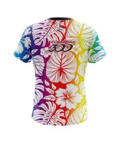 Alternative view of Columbia 300 Hawaiian Tropical Leafs CoolWick Bowling Jersey