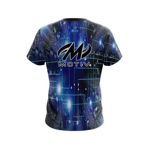 Motiv Motherboard Blue CoolWick Bowling Jersey - Image 2
