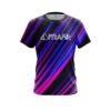 Pyramid Blue And Pink Digital Stripe CoolWick Bowling Jersey