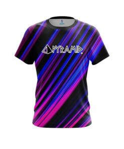 Pyramid Blue And Pink Digital Stripe CoolWick Bowling Jersey