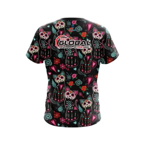 900 Global Day Of The Dead Cats CoolWick Bowling Jersey - Image 2