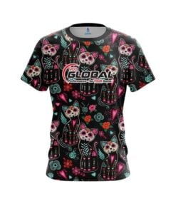 900 Global Day Of The Dead Cats CoolWick Bowling Jersey