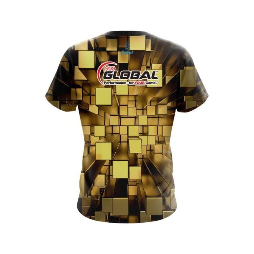 900 Global Gold Block Burst CoolWick Bowling Jersey - Image 2
