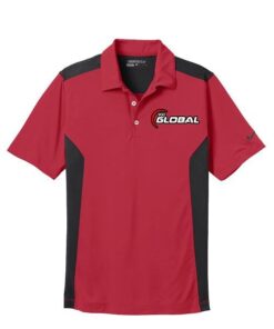 900 Global Gym Red Nike Coolwick Embroidery Dri-FIT Polo