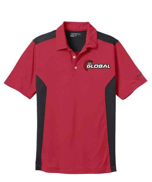 900 Global Gym Red Nike Coolwick Embroidery Dri-FIT Polo