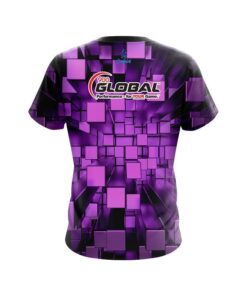 Alternative view of 900 Global Purple Block Burst CoolWick Bowling Jersey