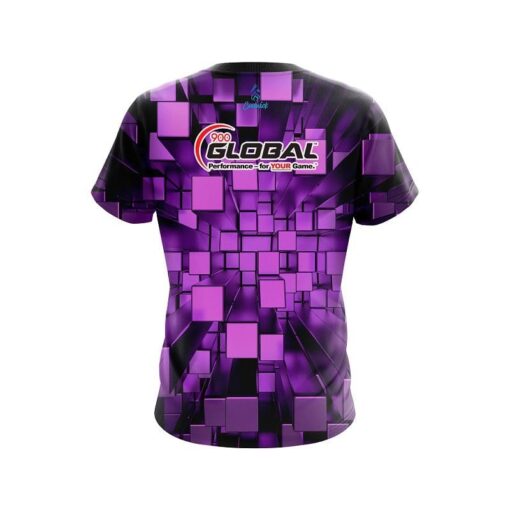 900 Global Purple Block Burst CoolWick Bowling Jersey - Image 2
