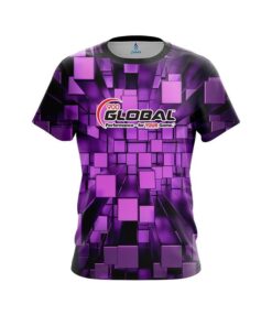 900 Global Purple Block Burst CoolWick Bowling Jersey
