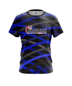 900 Global Turmoil Blue CoolWick Bowling Jersey