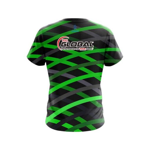 900 Global Turmoil Green CoolWick Bowling Jersey - Image 2