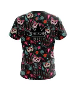 Alternative view of Brunswick Day Of The Dead Cats CoolWick Bowling Jersey