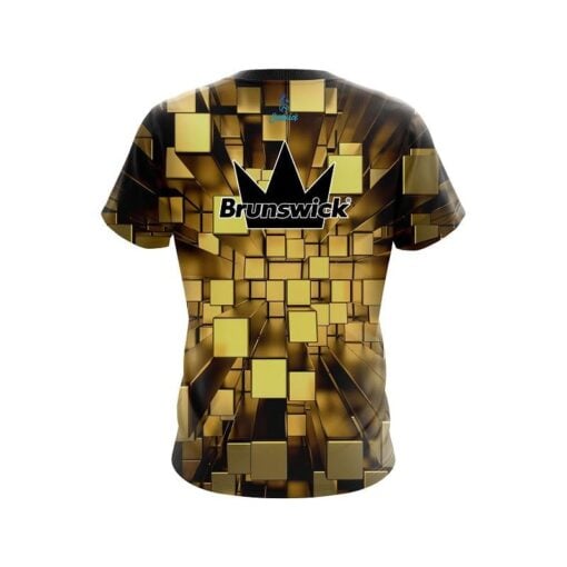 Brunswick Gold Block Burst CoolWick Bowling Jersey - Image 2