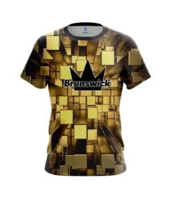Brunswick Gold Block Burst CoolWick Bowling Jersey