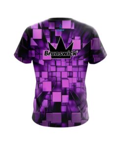 Alternative view of Brunswick Purple Block Burst CoolWick Bowling Jersey