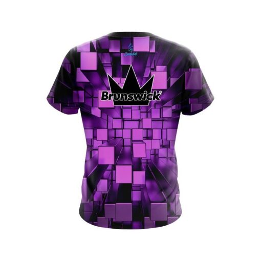 Brunswick Purple Block Burst CoolWick Bowling Jersey - Image 2