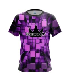 Brunswick Purple Block Burst CoolWick Bowling Jersey