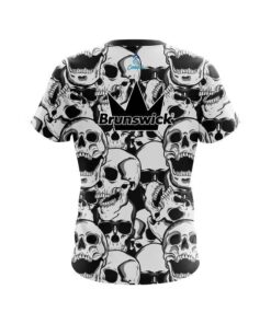 Alternative view of Brunswick Skeleton Grunge CoolWick Bowling Jersey