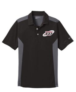 Columbia 300 Black Grey Nike Coolwick Embroidery Dri-FIT Polo