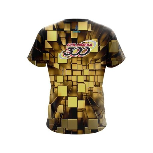 Columbia 300 Gold Block Burst CoolWick Bowling Jersey - Image 2