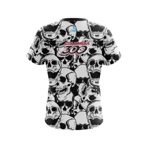 Columbia 300 Skeleton Grunge CoolWick Bowling Jersey - Image 2