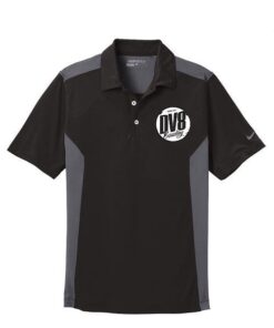 DV8 Black Grey Nike Coolwick Embroidery Dri-FIT Polo