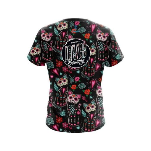 DV8 Day Of The Dead Cats CoolWick Bowling Jersey - Image 2