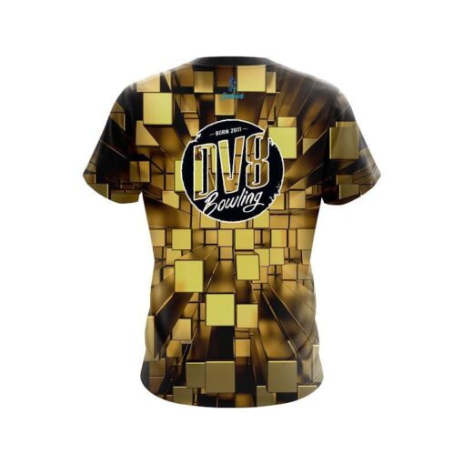 DV8 Gold Block Burst CoolWick Bowling Jersey - Image 2