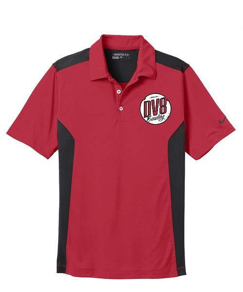 DV8 Gym Red Nike Coolwick Embroidery Dri-FIT Polo