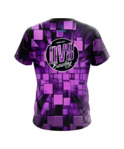 Alternative view of DV8 Purple Block Burst CoolWick Bowling Jersey