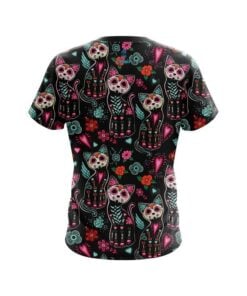 Alternative view of Plain Day Of The Dead Cats CoolWick Bowling Jersey