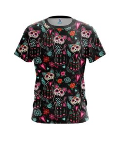 Plain Day Of The Dead Cats CoolWick Bowling Jersey