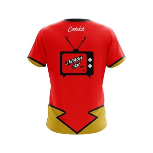 Flash TV Super Hero CoolWick Bowling Jersey - Image 2