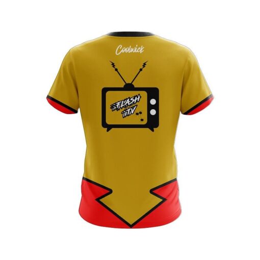 Flash TV Super Hero Reverse CoolWick Bowling Jersey - Image 2
