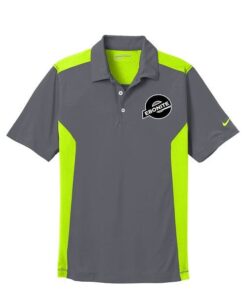 Ebonite Dark Grey Nike Coolwick Embroidery Dri-FIT Polo