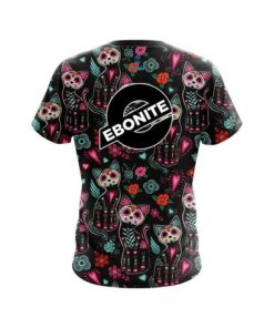 Alternative view of Ebonite Day Of The Dead Cats CoolWick Bowling Jersey