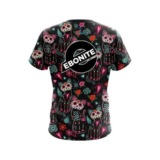 Ebonite Day Of The Dead Cats CoolWick Bowling Jersey - Image 2