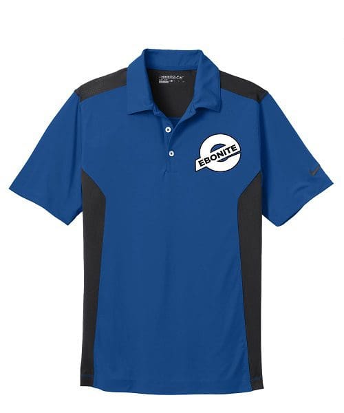 Ebonite Gym Blue Nike Coolwick Embroidery Dri-FIT Polo
