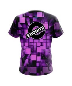 Alternative view of Ebonite Purple Block Burst CoolWick Bowling Jersey