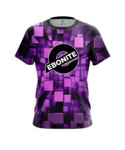 Ebonite Purple Block Burst CoolWick Bowling Jersey