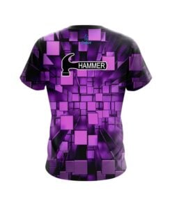 Alternative view of Hammer Purple Block Burst CoolWick Bowling Jersey