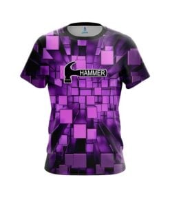 Hammer Purple Block Burst CoolWick Bowling Jersey