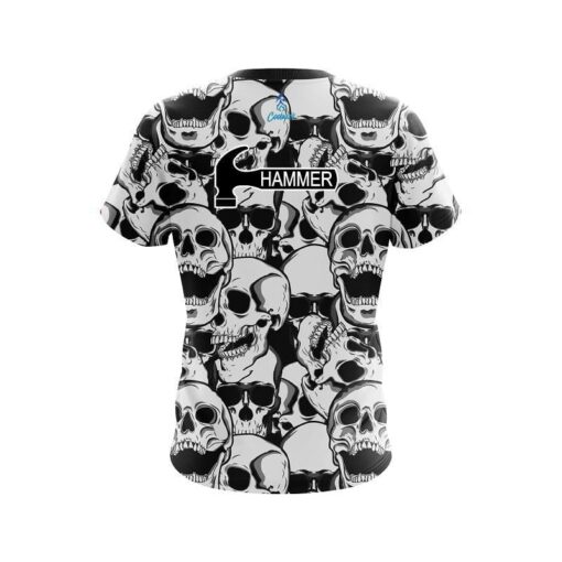 Hammer Skeleton Grunge CoolWick Bowling Jersey - Image 2
