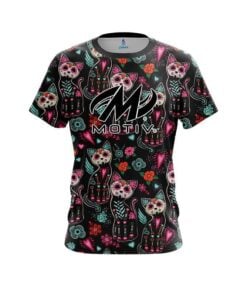 Motiv Day Of The Dead Cats CoolWick Bowling Jersey