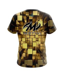 Alternative view of Motiv Gold Block Burst CoolWick Bowling Jersey
